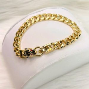 Panther Red Eye Cuban Link Bracelet