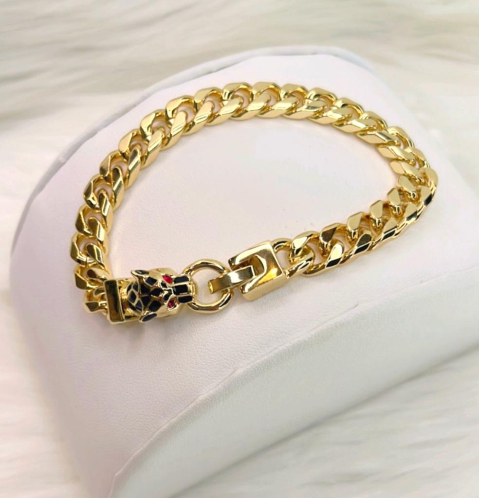 Panther Cuban Link Bracelet