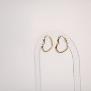 Asymmetrical Heart Hoop Earrings