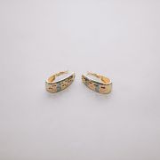 3 Tone Hoop Earrings