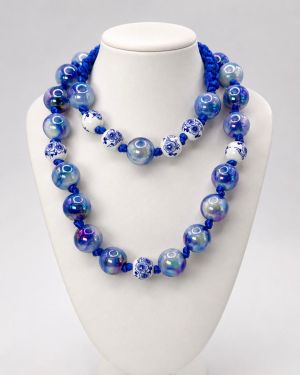 Azure Pearl Statement Necklace Set