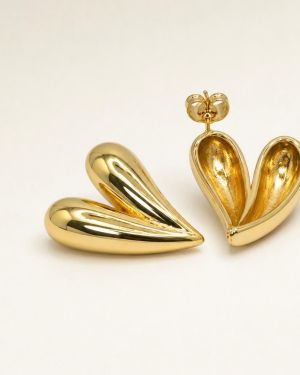 Heart Drop Statement Earrings