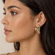 Heart Drop Statement Earrings