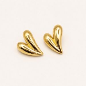 Heart Drop Statement Earrings