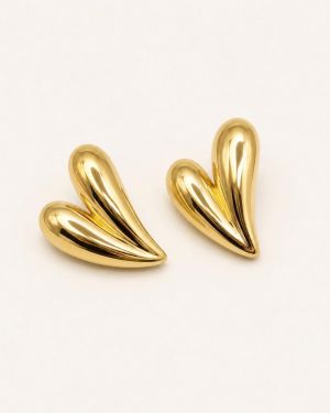 Heart Drop Statement Earrings